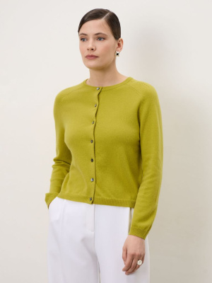 Кардиган из кашемира женский 07-25-200-0C зеленый
