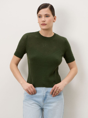 Джемпер из кашемира женский 01-25-202-0С оливковый