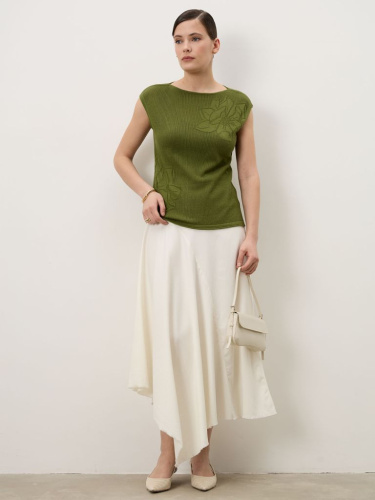 Джемпер из кашемира и шелка женский 04-25-202-SL зеленый