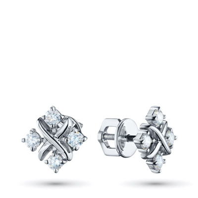 Пусеты из серебра э0612пс07191300