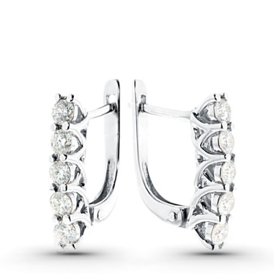 Серьги из белого золота с бриллиантами э4701сг05103500