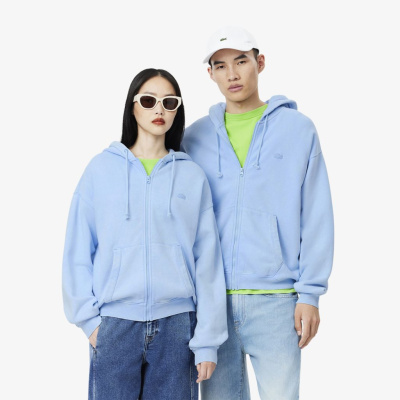Толстовка Lacoste свободного кроя унисекс с эффектом стирки