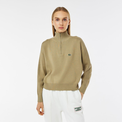 Женский свитер Lacoste свободного кроя на молнии