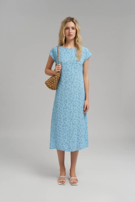 Шифоновое платье миди с цветочным принтом