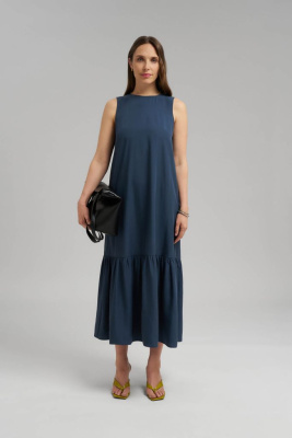 Сарафан А-силуэта из трикотажа со льном