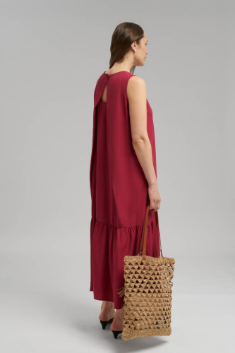 Сарафан А-силуэта из трикотажа со льном