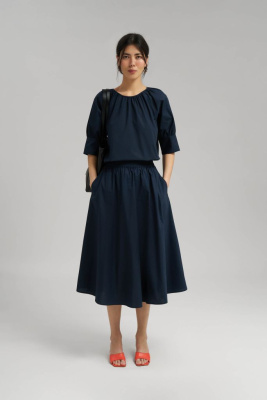 Юбка А-силуэта с эластичным поясом