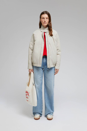 Утепленная куртка с отложным воротником