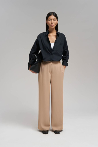 Брюки-палаццо с эластичным поясом