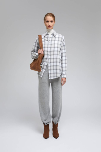 Рубашка оверсайз из хлопковой фланели