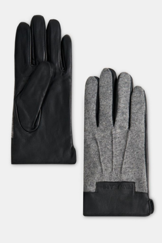 Перчатки из натуральной кожи и шерсти