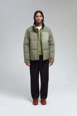 Стеганый пуховик с натуральным пухом