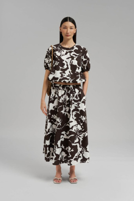 Юбка миди на кулиске