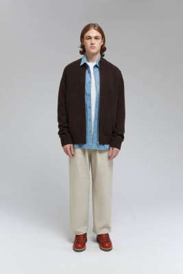 Кардиган на молнии с шерстью