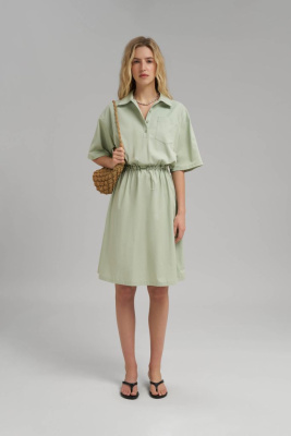 Платье из тенселя с эластичным поясом