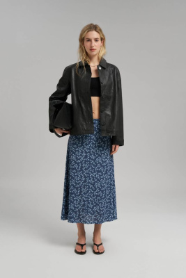 Шифоновая юбка миди с цветочным принтом