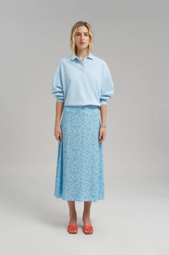 Шифоновая юбка миди с цветочным принтом