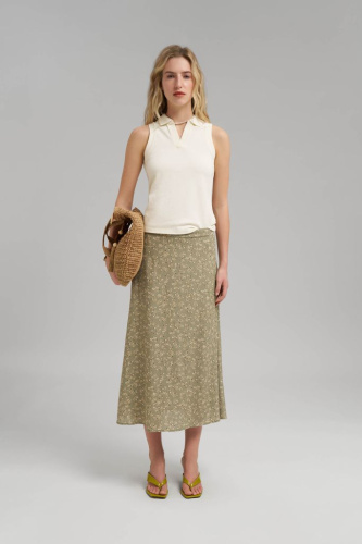 Шифоновая юбка миди с цветочным принтом