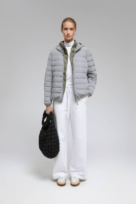 Стеганый пуховик с натуральным пухом