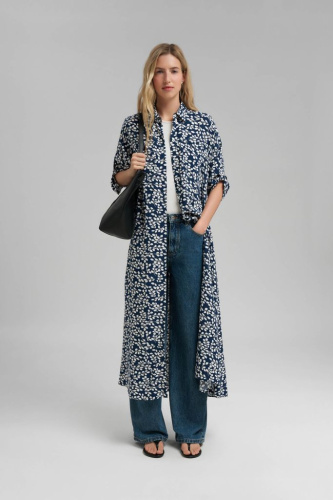 Платье-рубашка длины миди