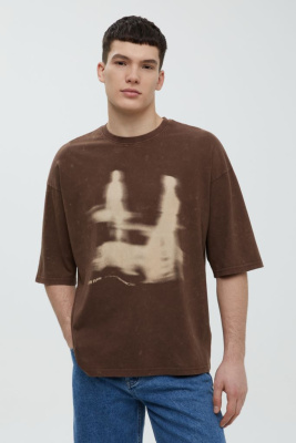 Футболка из хлопка с принтом