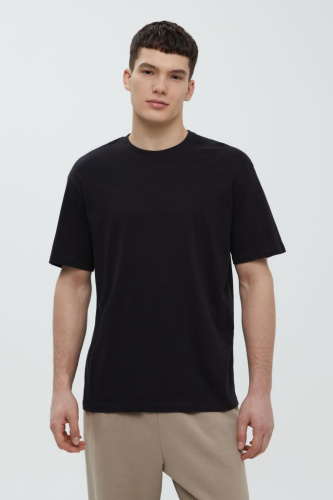 Базовая футболка из хлопка прямого силуэта