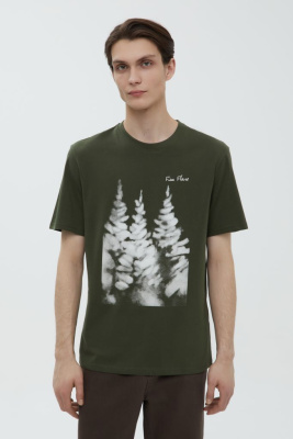 Футболка из хлопка с принтом