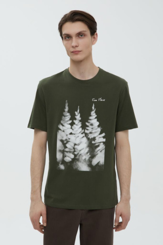 Футболка из хлопка с принтом