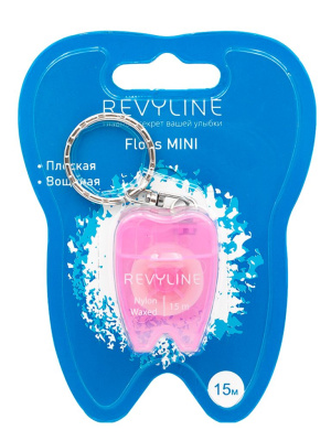 Зубная нить вощеная Revyline floss mini, 15 m, розовая
