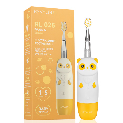 Электрическая звуковая зубная щетка Revyline RL 025 Panda, желтая