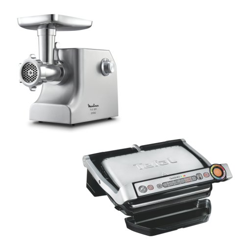 Мясорубка Moulinex ME856D32 + Электрогриль Tefal GC712D34