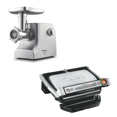 Мясорубка Moulinex ME856D32 + Электрогриль Tefal GC712D34