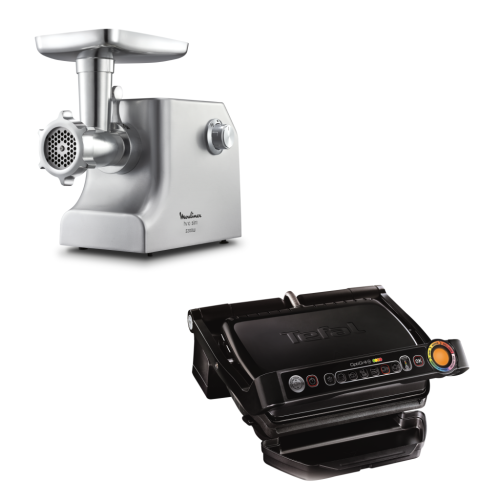 Мясорубка Moulinex ME856D32 + Электрогриль Tefal GC712834