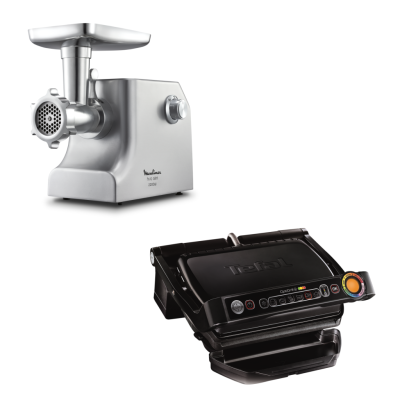 Мясорубка Moulinex ME856D32 + Электрогриль Tefal GC712834