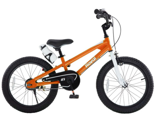 Детский велосипед Royal Baby Freestyle Steel 18, год 2026, цвет Оранжевый