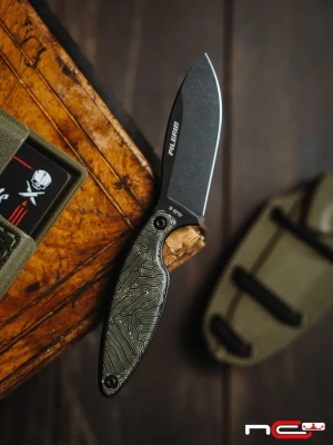 Нож Pilgrim, сталь AUS-8 BSW, рукоять CrazyFiber Micarta)