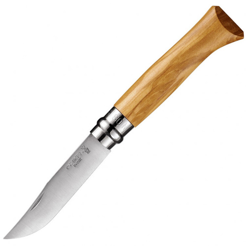 Складной Нож Opinel №8 VRI Classic Woods Traditions Olivewood, нержавеющая сталь Sandvik 12C27, оливковое дерево, 001004, деревянный футляр, чехол
