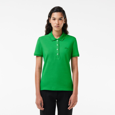 Женское поло Lacoste приталенного кроя из эластичного хлопка