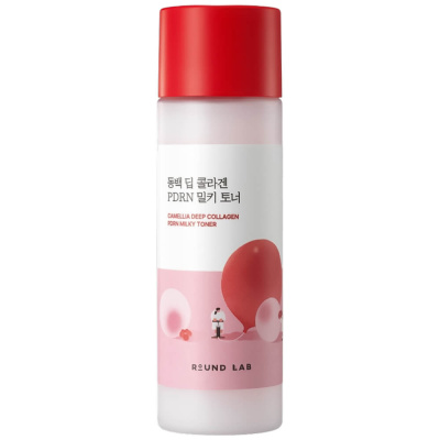 Молочный тонер с ПДРН и камелией Round Lab Camellia Deep Collagen PDRN Milky Toner