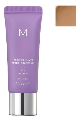 Тональный крем с антивозрастной сывороткой M Perfect Cover Serum BB Cream SPF50+ PA++++ 20мл: 27 Honey Beige