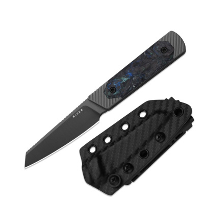 Туристический нож Kizer Hallow, сталь 10V, рукоять алюминий/карбон