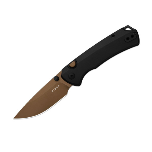 Складной нож Kizer T1 BD, сталь Elmax, рукоять титан, черный