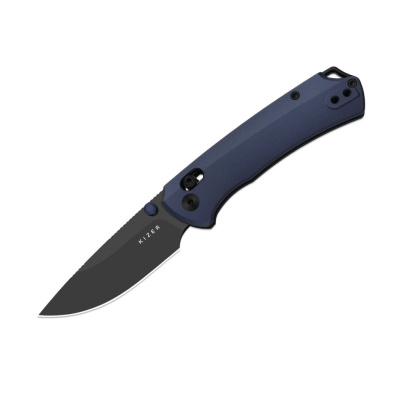 Складной нож Kizer T1 CD, сталь M390, рукоять алюминий, синий/черный
