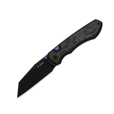 Складной нож Kizer Wharning, сталь S45VN, рукоять алюминий/микарта, черный