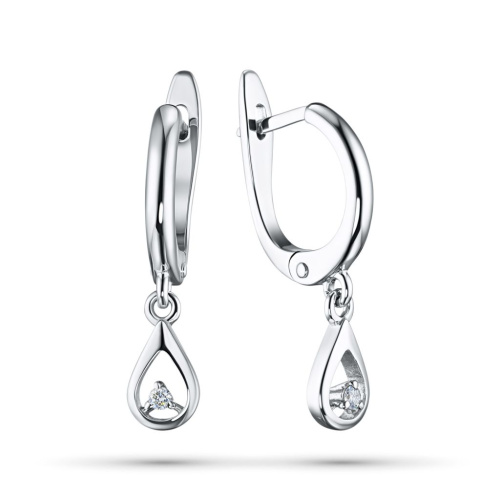 Серьги из белого золота с бриллиантами э0901сг10174700