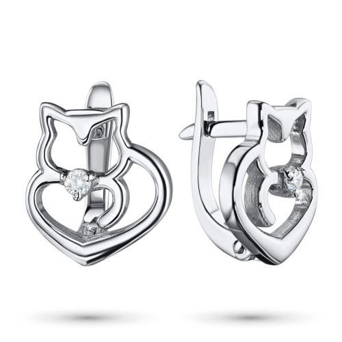 Серьги из белого золота с бриллиантами э0901сг04210519