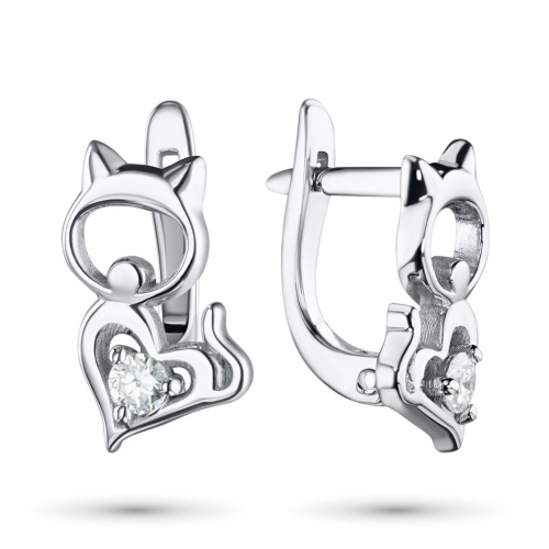 Серьги из серебра с бриллиантами э0601сг04210518