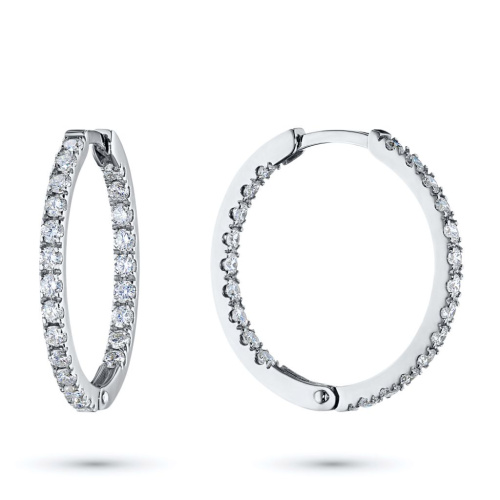 Серьги из белого золота с бриллиантами э4701сг05153000