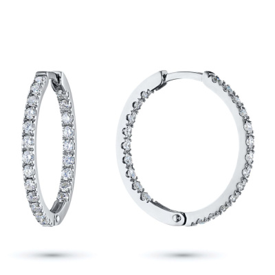 Серьги из белого золота с бриллиантами э4701сг05153000