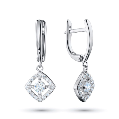 Серьги из белого золота с бриллиантами э0901сг04210017